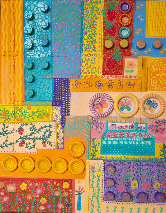 Observer of Little Joys: Strawberry Heaven, 16x20 Inch Original