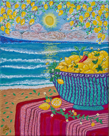 The Lemon Shore, 8X10 Inch Original