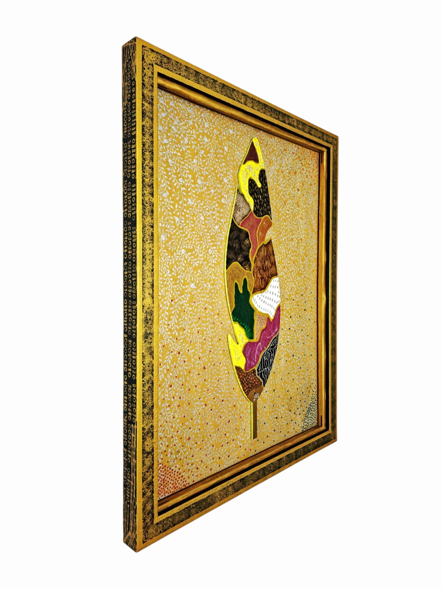 Unraveling the Infinite Unknown: The Leaf and the Machine, 25.5 × 19.5 Inch Original