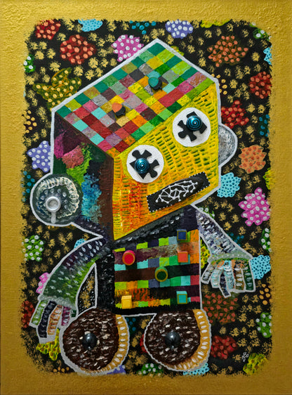 Unraveling the Infinite Unknown: The Leaf and the Machine, 25.5 × 19.5 Inch Original