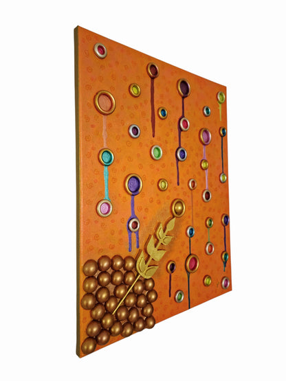 Golden Thoughts in Motion,16X20 Inch Original