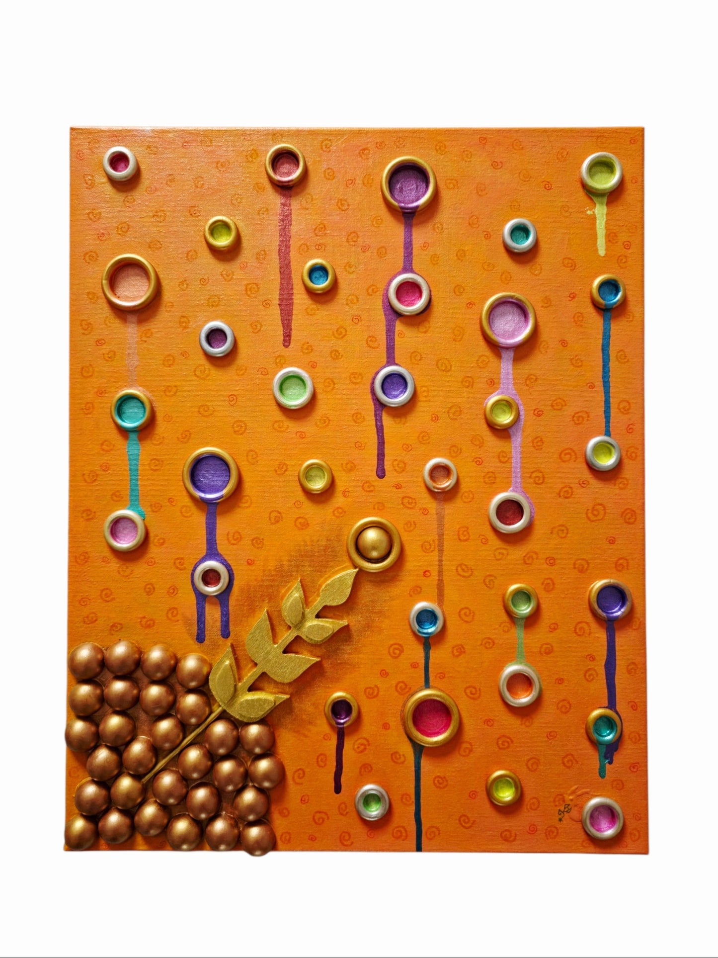 Golden Thoughts in Motion,16X20 Inch Original