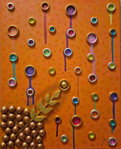 Golden Thoughts in Motion,16X20 Inch Original