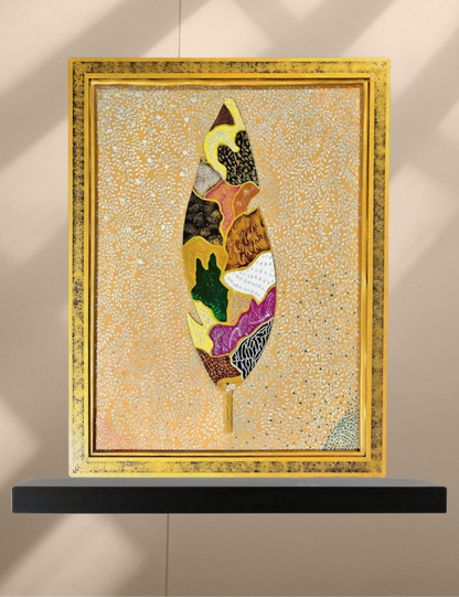 Unraveling the Infinite Unknown: The Leaf and the Machine, 25.5 × 19.5 Inch Original
